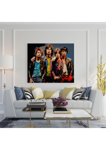 Pop Art Rolling Stones Kanvas Tablo - Rolling Stones Duvar Sanatı Rolling Stones Duvar Sanatı modelleri