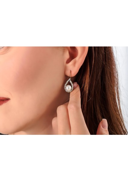 Su Damlası Inci Esintisi Kadın 2'li Takı Seti Küpe Kolye Takım Bakır El Yapımı Kararma Yapmaz Kutulu fiyatları