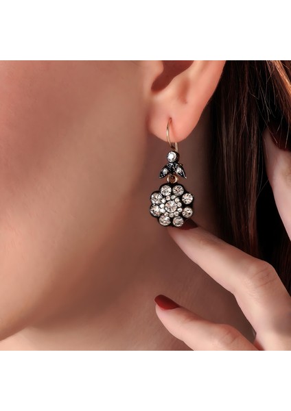 Divanhane Kadın 2'li Takı Seti Küpe Kolye Takım Bakır El Yapımı Kristal Taşlı Kararma Yapmaz Kutulu fiyatları