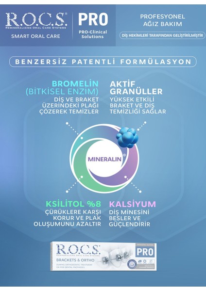 Pro Brackets & Ortho Diş Macunu - SLS İçermeyen, Güçlendirici ve Mineral Destekli, 74 gr, 1 Adet fiyatları