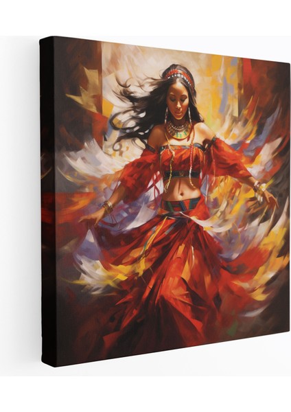 Kızılderili Dansçının Ruhu Kanvas Tablo - Kızılderili Dansçı Duvar Sanatı