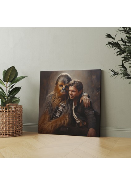 Star Wars Han Solo ve Chewbacca Dostluğu Kanvas Tablo - Yıldız Savaşları Duvar Sanatı fiyatları