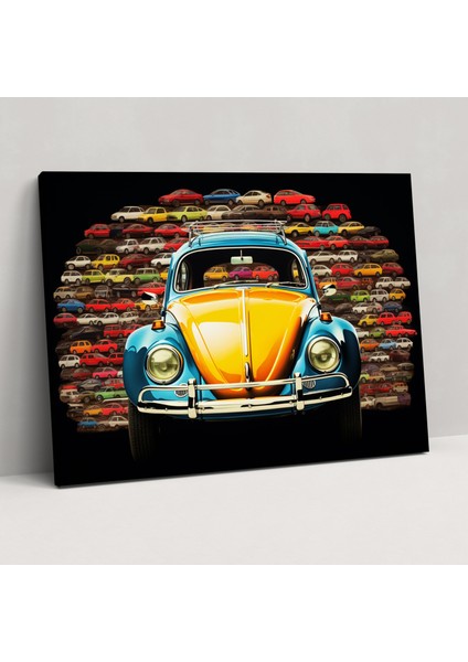 Volkswagen Beetle Koleksiyon Kanvas Tablo Baskı - Ev Dekorasyonu Koleksiyon