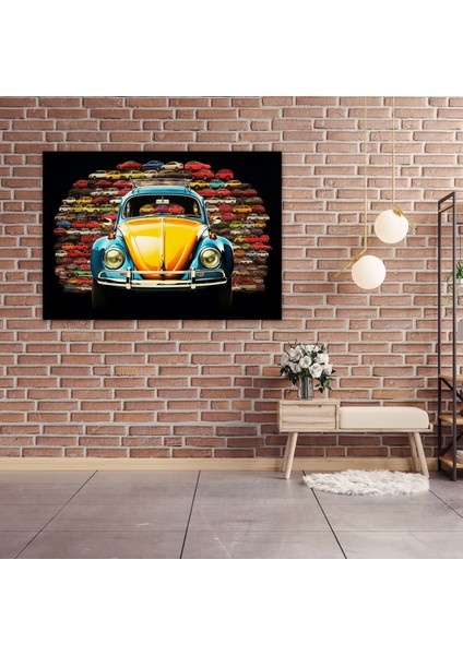 Volkswagen Beetle Koleksiyon Kanvas Tablo Baskı - Ev Dekorasyonu Koleksiyon fiyatları
