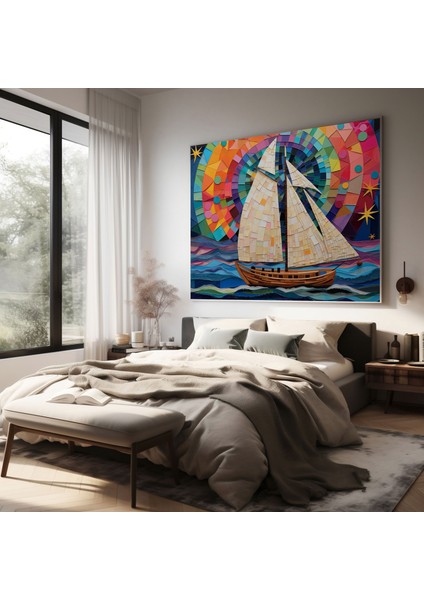 Denizci Canvas Tablosu - Canlı Hayalperestlik - Duvar Dekorasyonu Kanvas Tablo Canlı Renkler fiyatları