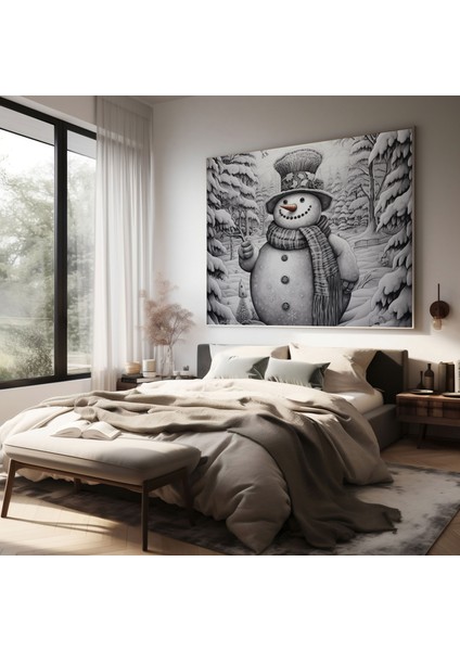 Renkli Gece Manzarası Kanvas Tablo - Yatak Odası Dekorasyonu Için Ideal fiyatları