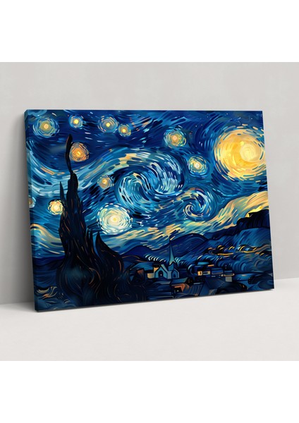 Vincent Van Gogh Yıldızlı Gece Kanvas Tablo - Duvar Dekorasyonu Için Vincent Van Gogh Sanatı