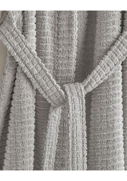 Chequer Pamuk Bornoz S-M Gri fiyatları