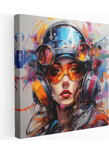 Fütüristik Graffiti Sanatı Kanvas Tablo
