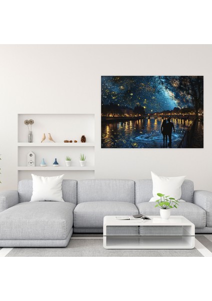 Vincent Van Gogh'un Rhone Üzerinde Yıldızlı Gece Kanvas Tablosu - Ev Dekorasyonu Kanvas Duvar Sanatı fiyatları