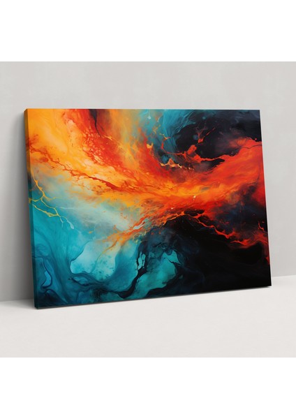 Volkan Soyut Kanvas Tablo - Canlı Renklerle Volkan Kanvas Duvar Sanatı