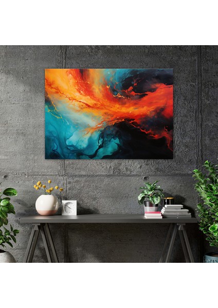 Volkan Soyut Kanvas Tablo - Canlı Renklerle Volkan Kanvas Duvar Sanatı modelleri
