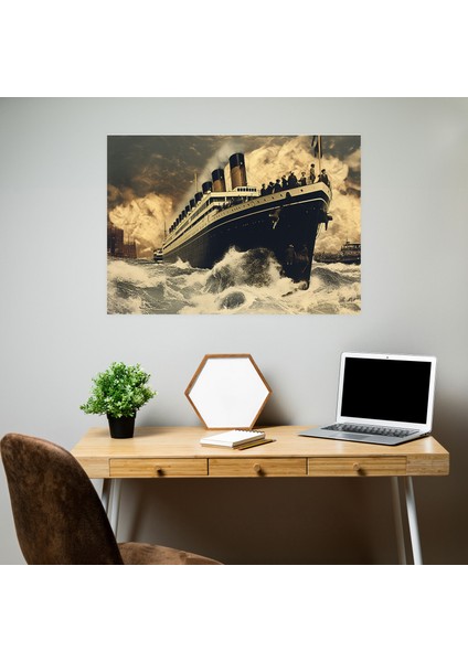 Titanik Duvar Sanatı - Modern Kolaj Sanatı - Duvar Dekorasyonu Nostalji Kolaj Sanatı modelleri
