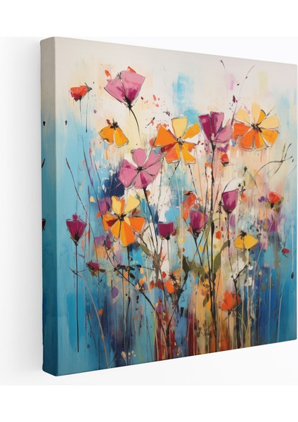 Wildflower Kanvas Tablo - Doğa Güzelliği Ev Dekorasyonu Duvar Sanatı Canlı Renkler