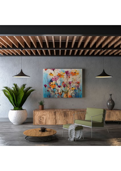 Wildflower Kanvas Tablo - Doğa Güzelliği Ev Dekorasyonu Duvar Sanatı Canlı Renkler fiyatları