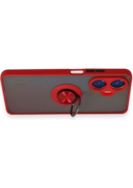 Realme C55 Kılıf Montreal Yüzüklü Silikon Kapak - Kırmızı - ASOY1269-4668 modelleri