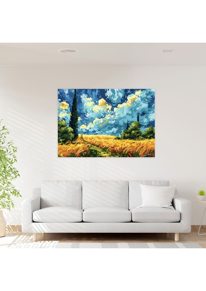 Vincent Van Gogh Buğday Tarlası Kanvas Tablosu - Duvar Sanatı ve Ev Dekorasyonu Için Vincent Van Gogh Kanvas Tablosu modelleri