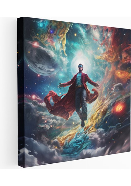 Sürreal Süperkahraman Kozmik Kanvas Tablo