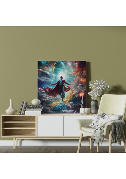 Sürreal Süperkahraman Kozmik Kanvas Tablo fiyatları