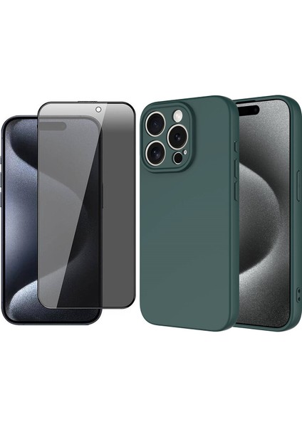 Apple iPhone 15 Pro Max Uyumlu Kılıf Vendas Mara Lansman Kapak + Hayalet Cam Ekran Koruyucu