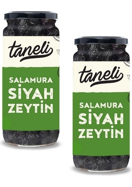2'li Doğal Salamura Siyah Zeytin 600 gr (300 gr x 2)