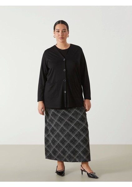 Lcw Grace Siyah Beli Lastikli Desenli Kadın Etek fiyatları