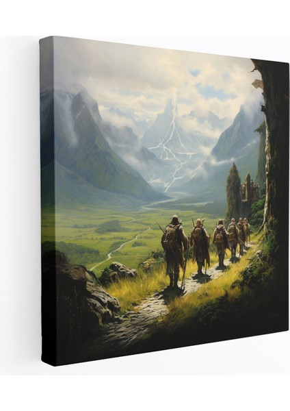 Yüzüklerin Efendisi Kanvas Tablo - Yüzüklerin Kardeşliği - Yüzüklerin Efendisi Orta Dünya Kanvas Tablo Duvar Sanatı