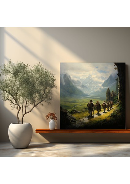 Yüzüklerin Efendisi Kanvas Tablo - Yüzüklerin Kardeşliği - Yüzüklerin Efendisi Orta Dünya Kanvas Tablo Duvar Sanatı modelleri