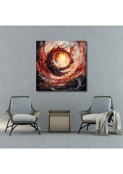 Yüzüklerin Efendisi Tablo Sanatı - Alevli Girdapta Sauron'un Gözü - Yüzüklerin Efendisi Soyut Sanat Kanvas Tablo Sanatı modelleri