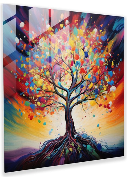 Enerji Veren Hayat Ağacı Duvar Sanatı - Hayat Ağacı Kanvas Tablo Duvar Sanatı