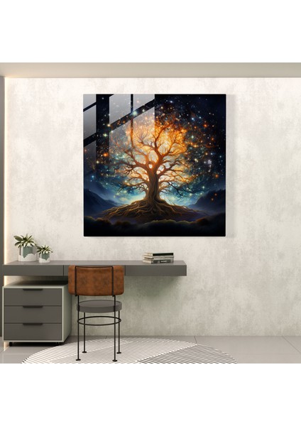 Hayat Ağacı Duvar Dekorasyonu - Dijital Sanat Kanvas Tablo - Hayat Ağacı Kanvas Tablo fiyatları