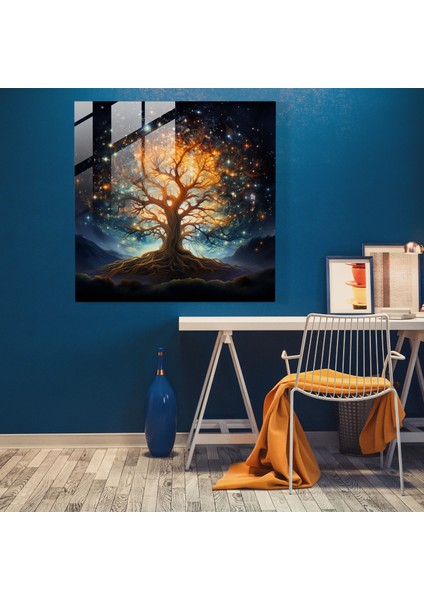 Hayat Ağacı Duvar Dekorasyonu - Dijital Sanat Kanvas Tablo - Hayat Ağacı Kanvas Tablo modelleri