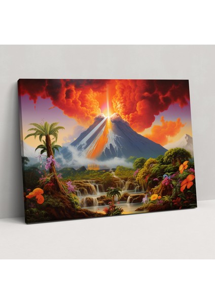 Volkan Kanvas Tablo - Ev Dekorasyonu Için Volkan Duvar Sanatı