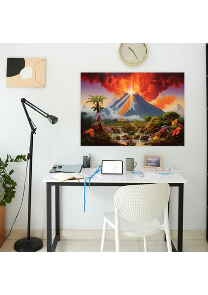 Volkan Kanvas Tablo - Ev Dekorasyonu Için Volkan Duvar Sanatı fiyatları