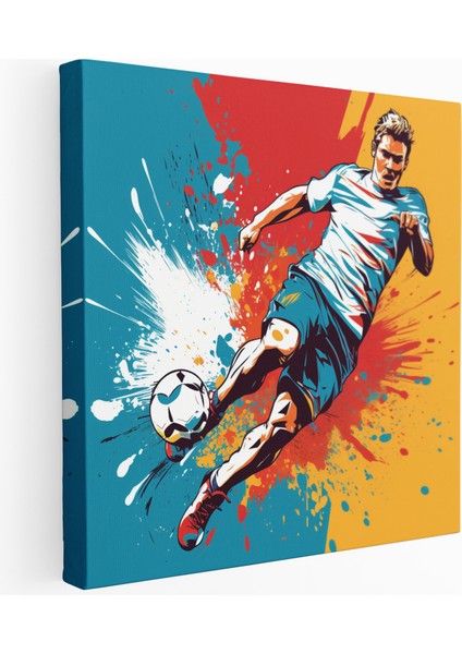 Futbolcu Pop Art Kanvas Tablo Yazdırma