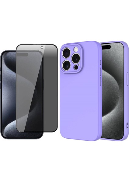 Apple iPhone 15 Pro Max Uyumlu Kılıf Vendas Mara Lansman Kapak + Hayalet Cam Ekran Koruyucu