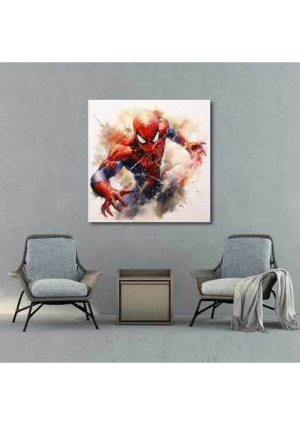 Spiderman Suluboya Kanvas Tablo - Ev Dekorasyonu Duvar Sanatı modelleri