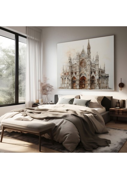 Rönesans Katedral Duvar Sanatı - Zarafet ve Rönesans Temalı Kanvas Tablo fiyatları