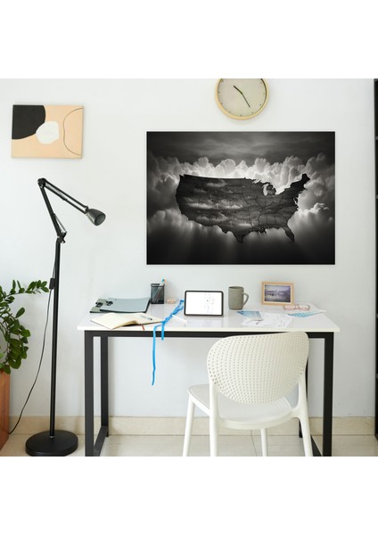 Amerika Birleşik Devletleri Harita Duvar Süsü - Kanvas Tablo Şıklık modelleri