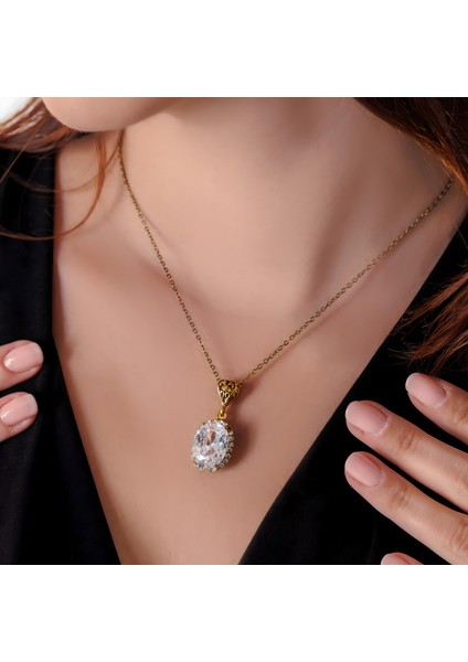 Kösem Sultan Kadın 2'li Takı Seti Küpe Kolye Takım Bakır El Yapımı Kristal Taşlı Kararma Yapmaz Kutulu modelleri