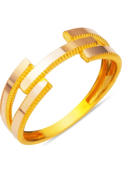 Tekli Kaburga Ajda Altın Yüzük 14 Ayar