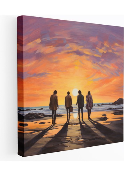 Rolling Stones Izlenimi Kanvas Tablo - Empresyonist Resim - Sakin Plaj Ev Dekorasyonu Duvar Sanatı