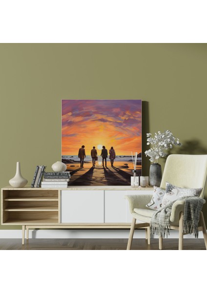 Rolling Stones Izlenimi Kanvas Tablo - Empresyonist Resim - Sakin Plaj Ev Dekorasyonu Duvar Sanatı modelleri