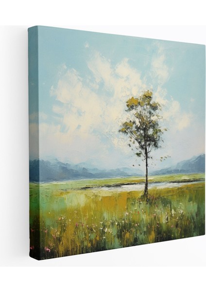 Esnek Ağaç Duvar Sanatı - Retros Kanvas Kanvas Duvar Sanatı Kanvas Tablo