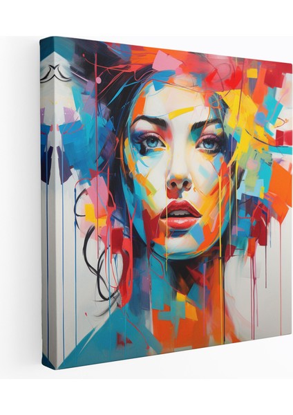 Kadın Kanvas Tablo - Modern Soyut Duvar Sanatı - Ev Dekorasyonu Kanvas Tablo Duvar Dekorasyonu