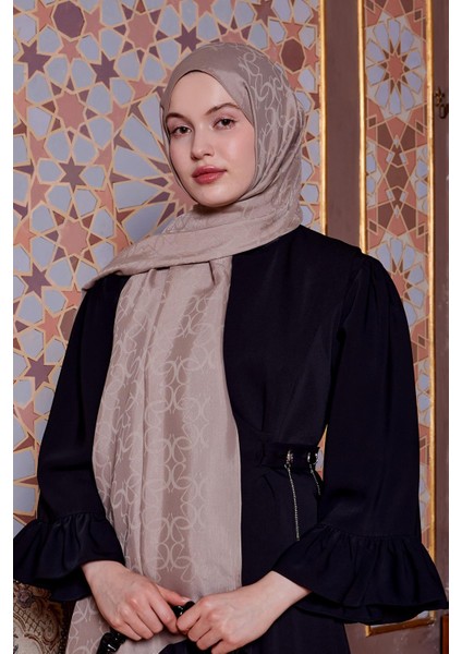 Bej Geometrik Desen Grazia Şal