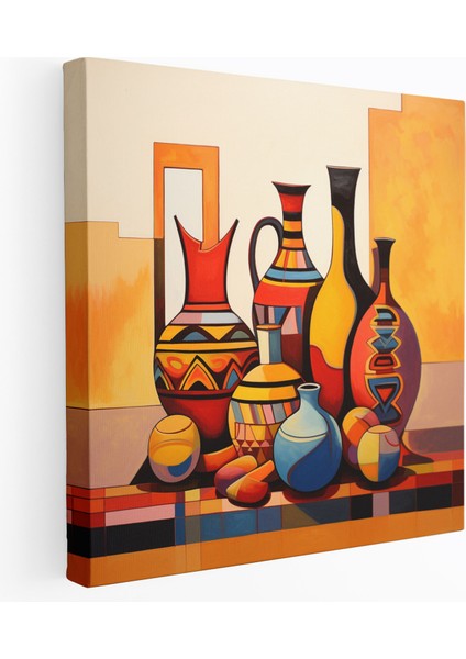 Güneybatı Duvar Dekorasyonu - Soyut Seramik - Duvara Asılı Tablo Duvar Dekorasyonu Kanvas Tablo Sanatı