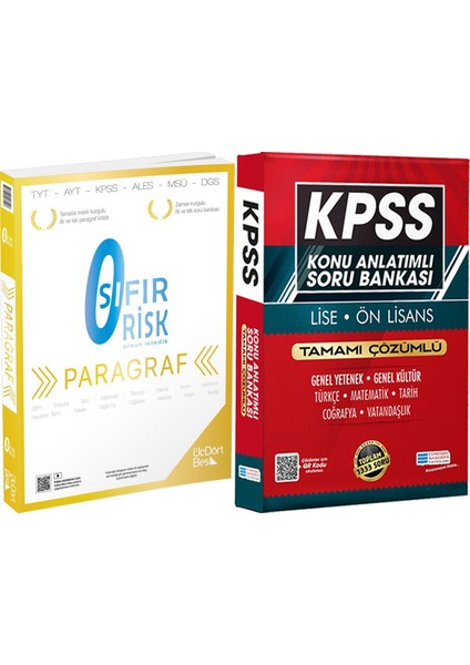 345 - Paragraf Sıfır Risk - Lise Önlisans Konu Ant. Soru