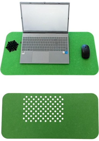 Keçe Masa Üstü Mouse Pad ve Bilgisayar Düzenleyici 70X32 cm – Antibakteriyel Mat, Doğal Keçe Mat, Masa Koruyucu Altlık, Ofis ve Ev Için Minimalist Tasarım (Yeşil)