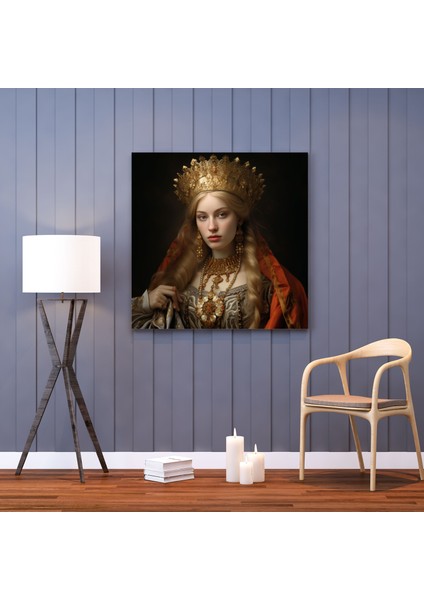Rönesans Duvar Dekorasyonu - Asil Kraliçe Portresi - Duvar Sanatı Kanvas Tablo fiyatları